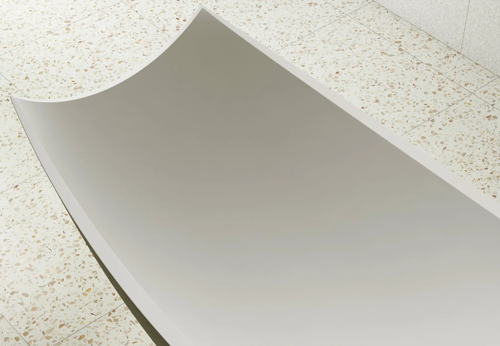 ALFI brand 71" Solid Surface Resin Free Standing Oval Bathtub, Hammock Style, White Matte, AB9992
