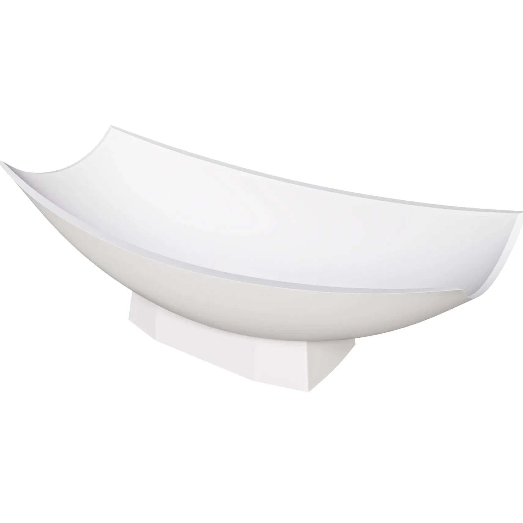 ALFI brand 71" Solid Surface Resin Free Standing Oval Bathtub, Hammock Style, White Matte, AB9992