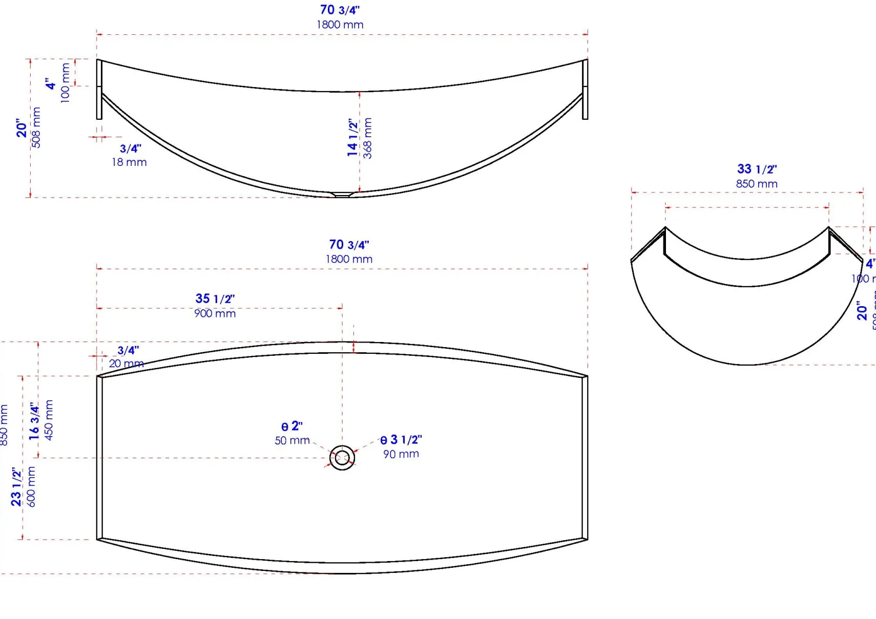 ALFI brand 71" Solid Surface Resin Free Standing Oval Bathtub, White Matte, HammockTub2-WM