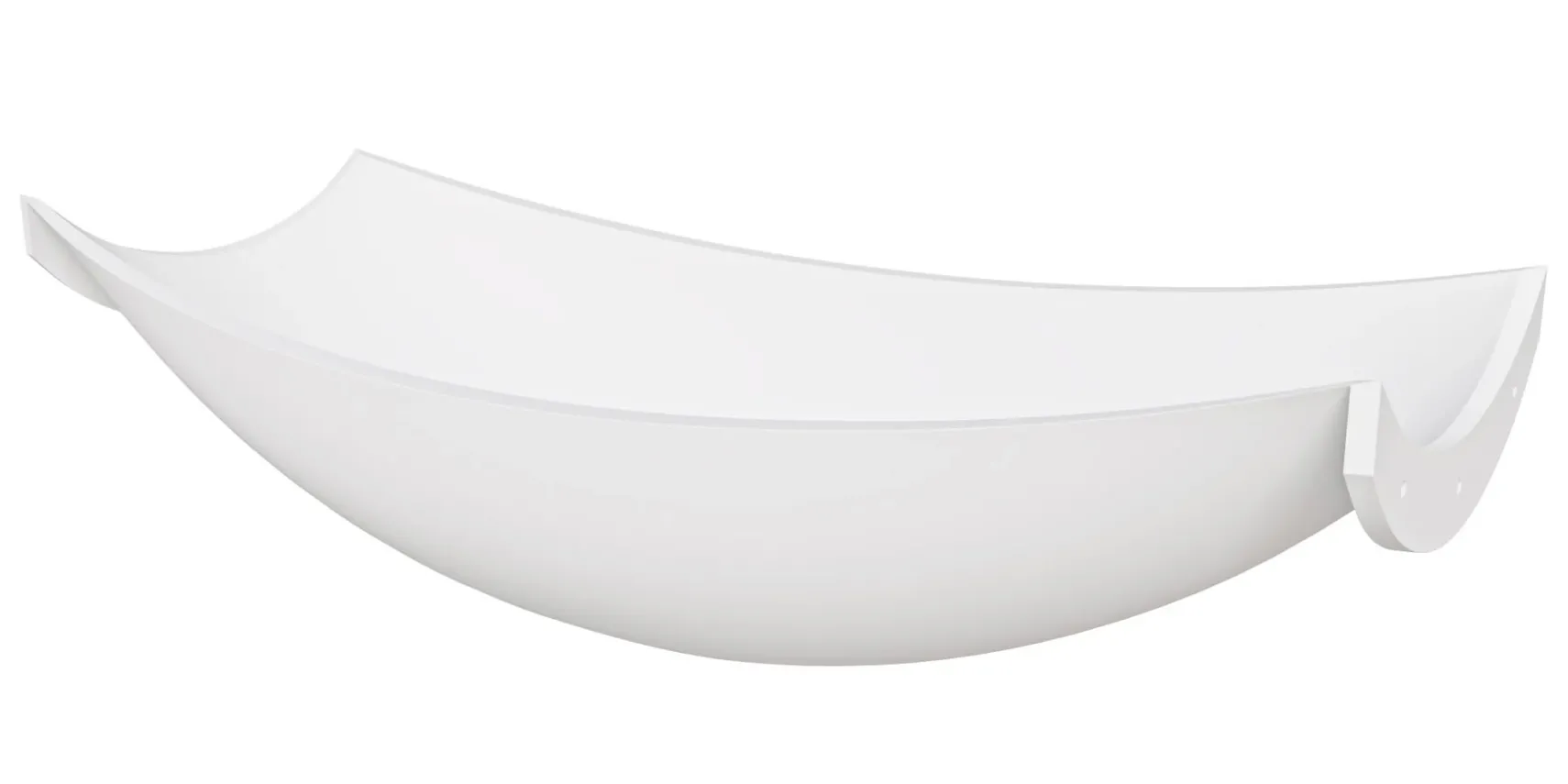 ALFI brand 71" Solid Surface Resin Free Standing Oval Bathtub, White Matte, HammockTub2-WM