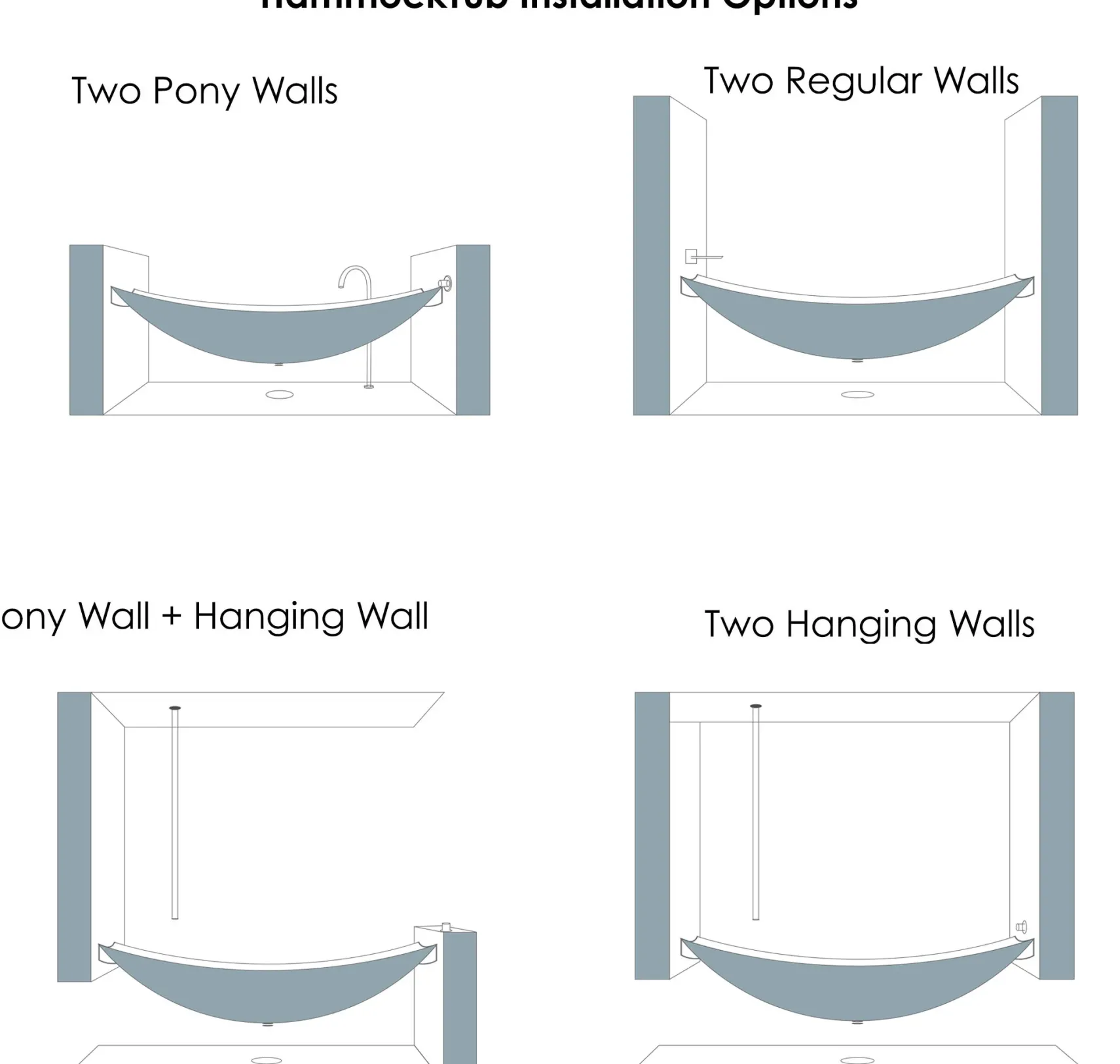ALFI brand 71" Solid Surface Resin Free Standing Oval Bathtub, White Matte, HammockTub2-WM