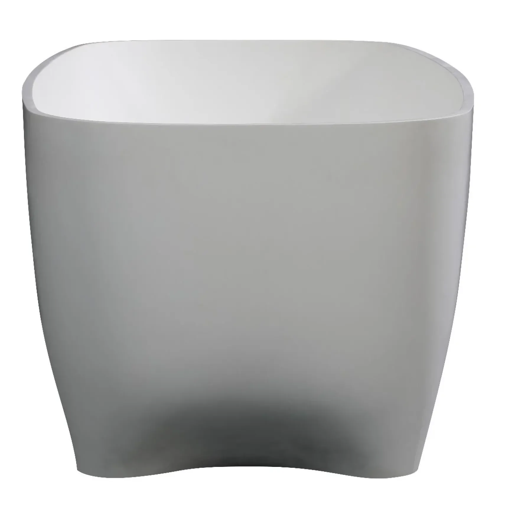 ALFI brand 68" Solid Surface Resin Free Standing Rectangle Bathtub, White Matte, AB9980