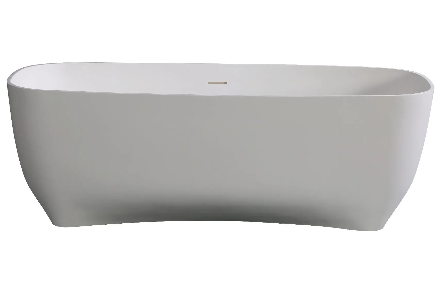 ALFI brand 68" Solid Surface Resin Free Standing Rectangle Bathtub, White Matte, AB9980