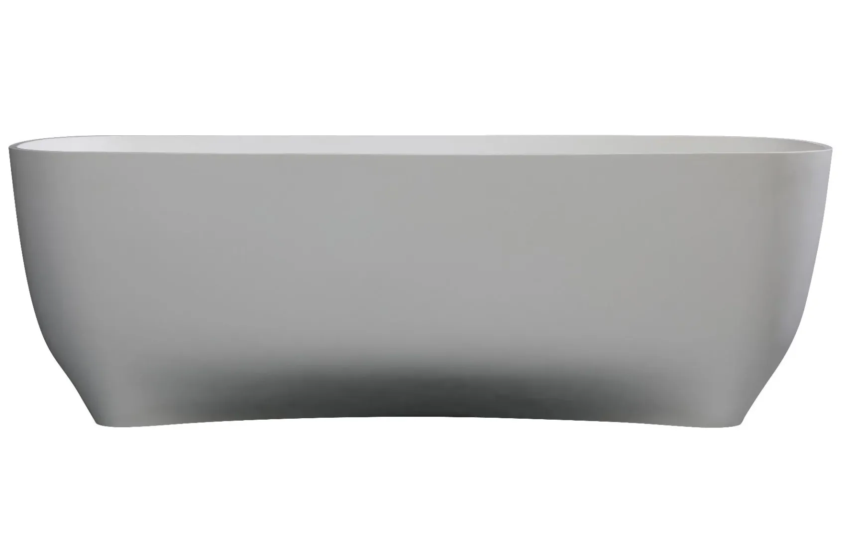 ALFI brand 68" Solid Surface Resin Free Standing Rectangle Bathtub, White Matte, AB9980