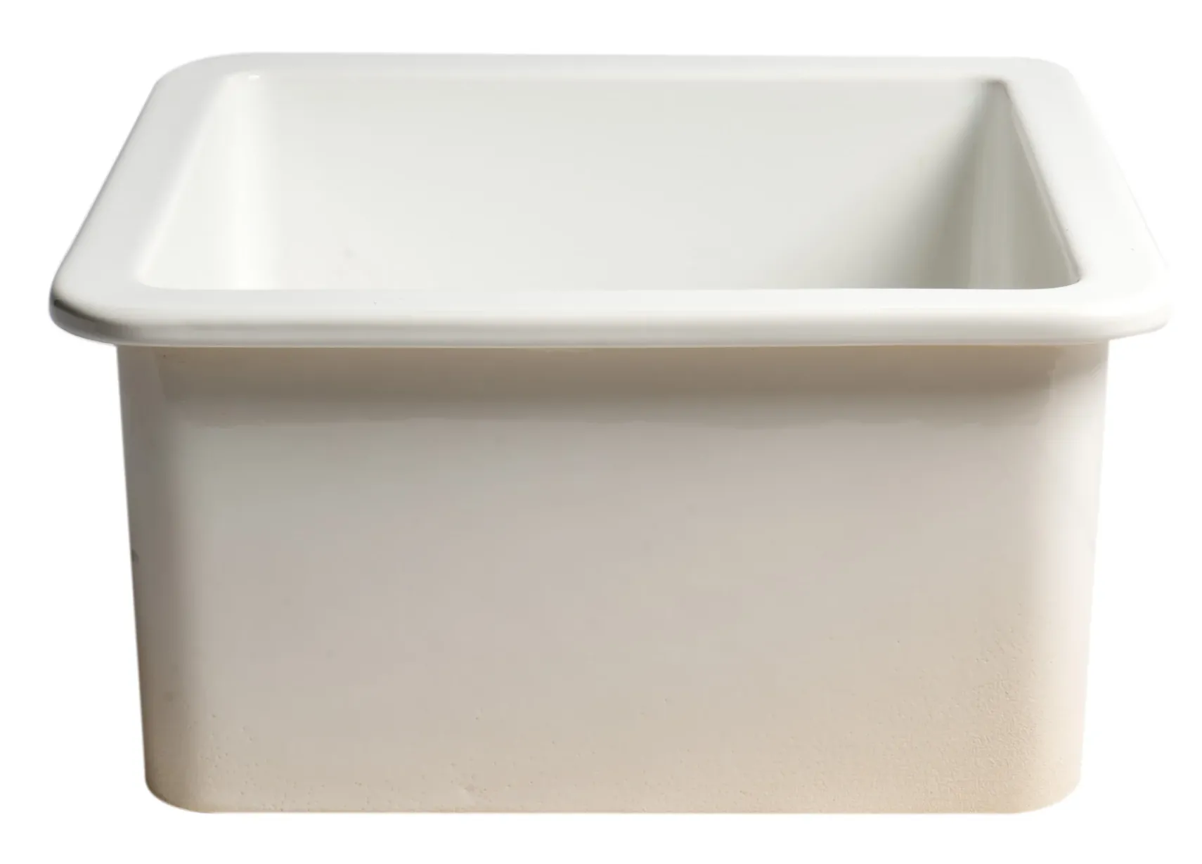 ALFI brand 18" Square Fireclay Bar/Prep Sink, White, ABF1818S-W