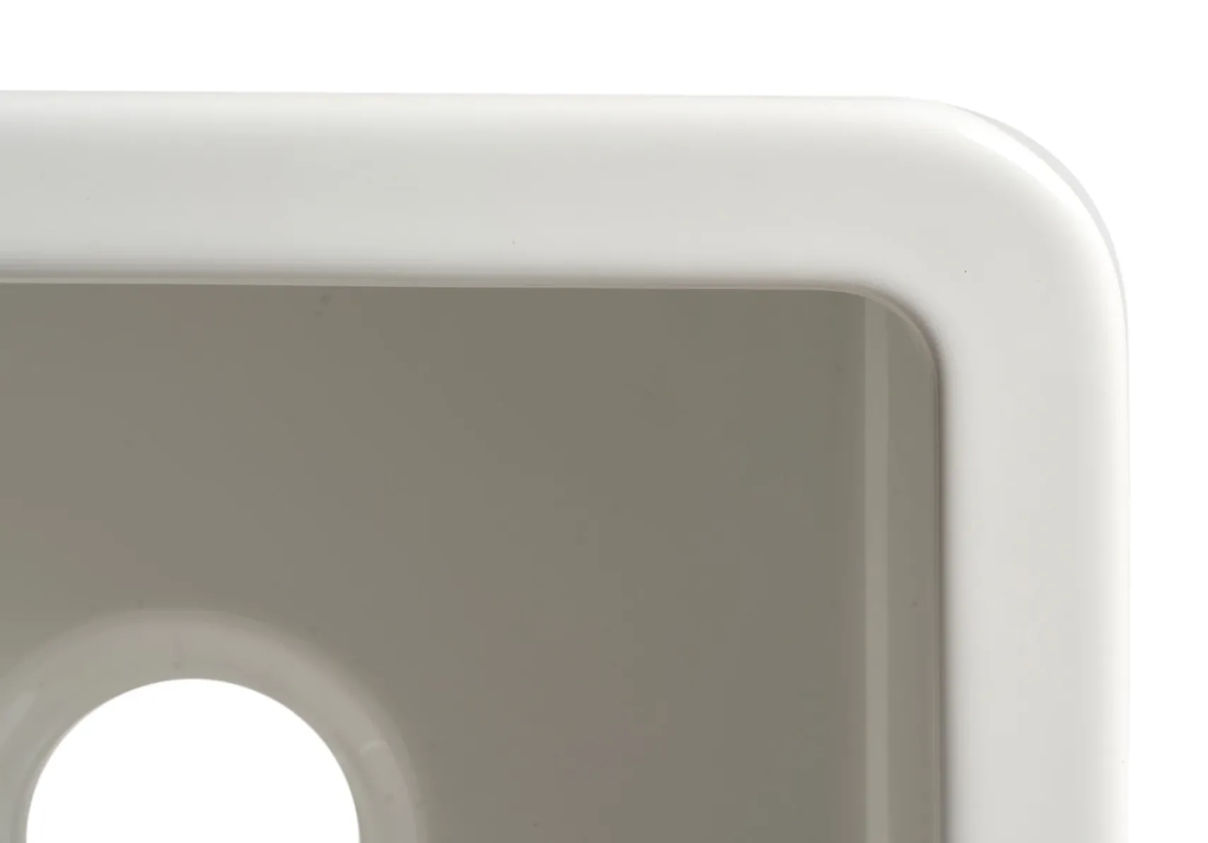 ALFI brand 18" Square Fireclay Bar/Prep Sink, White, ABF1818S-W