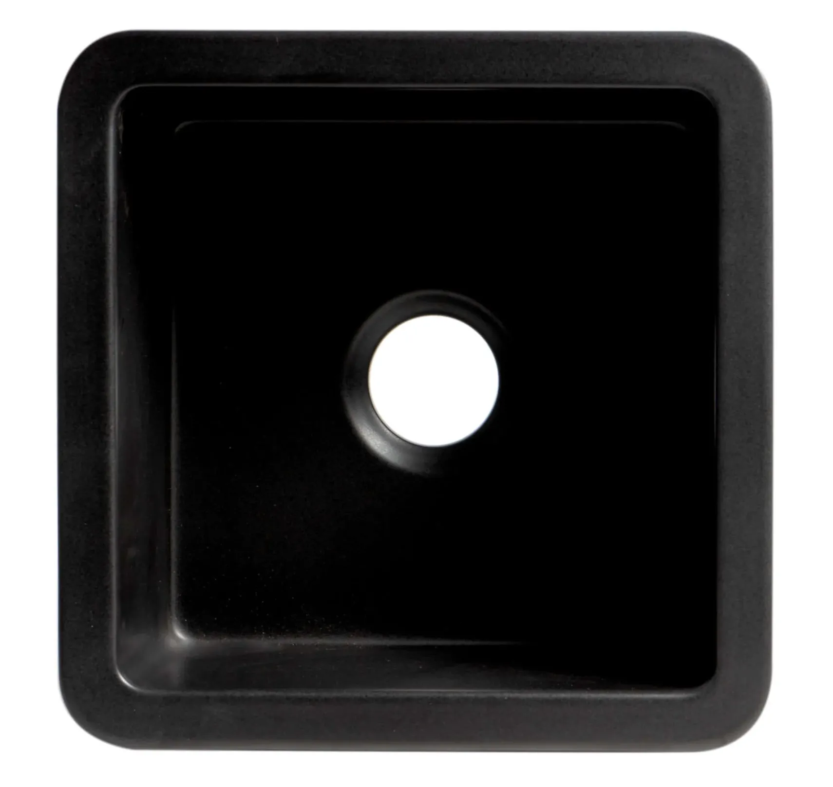 ALFI brand 18" Square Fireclay Bar/Prep Sink, Black Matte, ABF1818S-BM