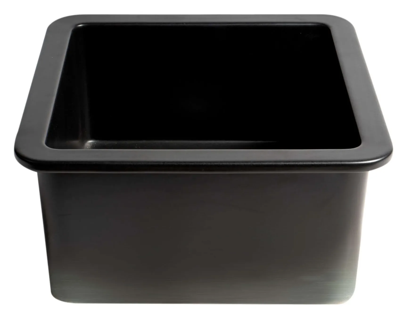 ALFI brand 18" Square Fireclay Bar/Prep Sink, Black Matte, ABF1818S-BM