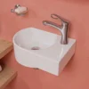 ALFI brand 16" x 10.63" Oval Wall Mount Porcelain Bathroom Sink, White, 1 Faucet Hole, ABC119