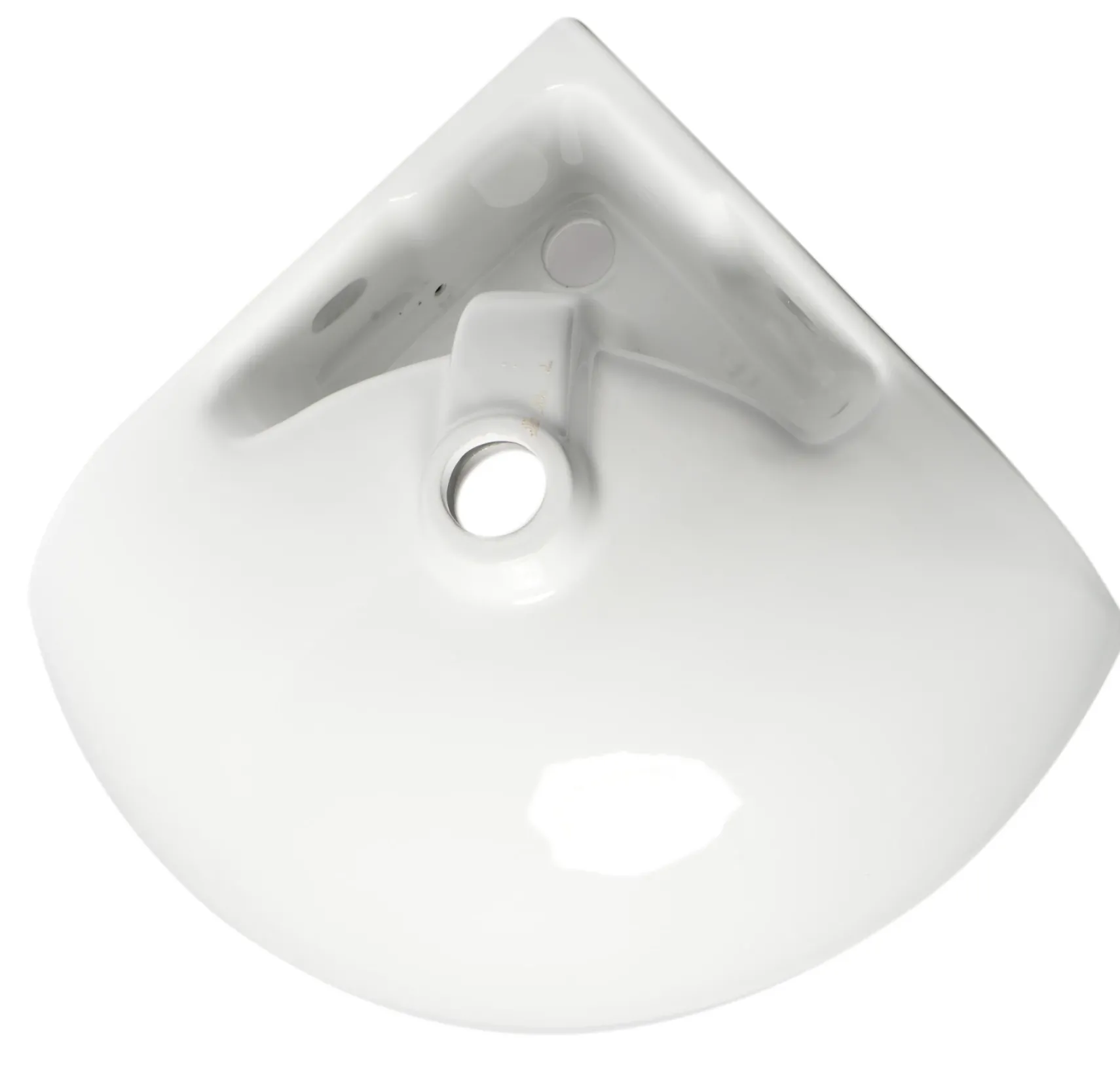 ALFI brand 22" x 18.63" Oval Wall Mount Porcelain Bathroom Sink, White, 1 Faucet Hole, ABC120