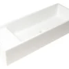 ALFI brand 39.4" x 14.6" Rectangle Above Mount or Semi Recessed Fireclay Bathroom Sink, White, No Faucet Hole, AB39TR