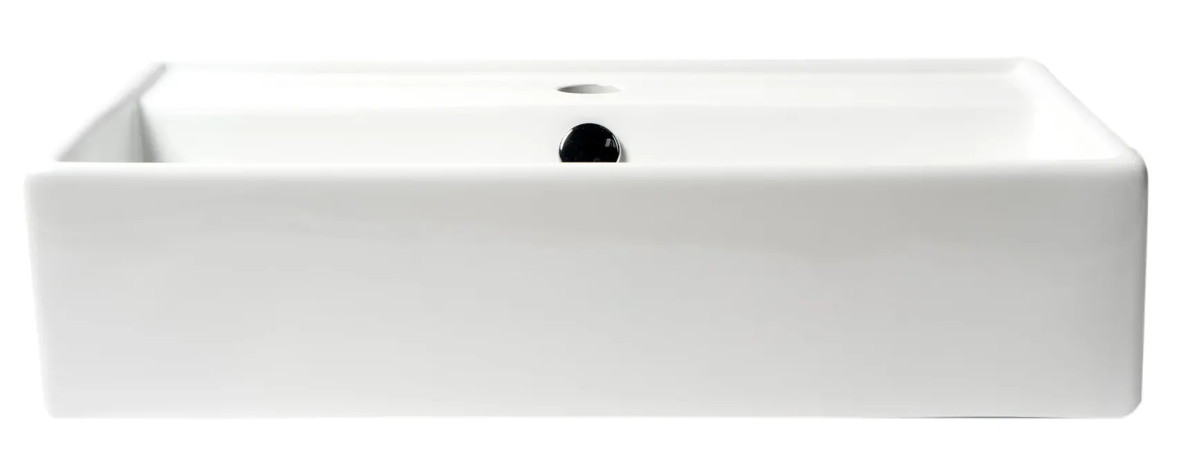 ALFI brand 21.38" x 12.25" Rectangle Wall Mount Porcelain Bathroom Sink, White, 1 Faucet Hole, ABC122
