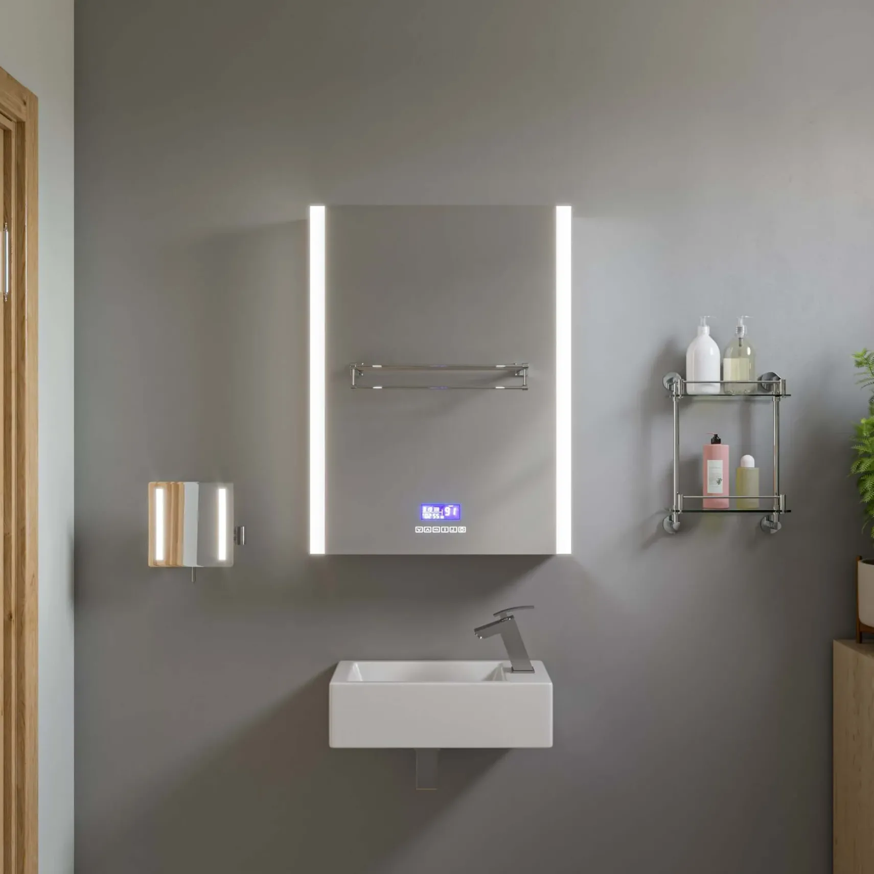 ALFI brand 19.75" x 10" Rectangle Wall Mount Porcelain Bathroom Sink, White, 1 Faucet Hole, ABC116