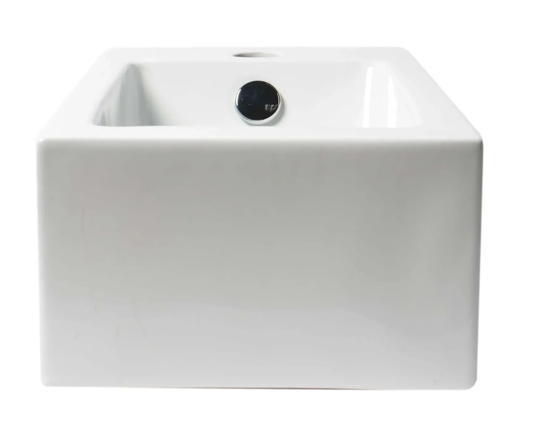 ALFI brand 19.75" x 10" Rectangle Wall Mount Porcelain Bathroom Sink, White, 1 Faucet Hole, ABC116