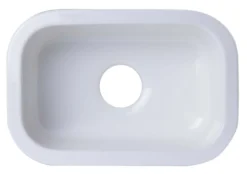 ALFI brand AB1218 Small Rectangular Fireclay Undermount or Drop In Prep / Bar Sink