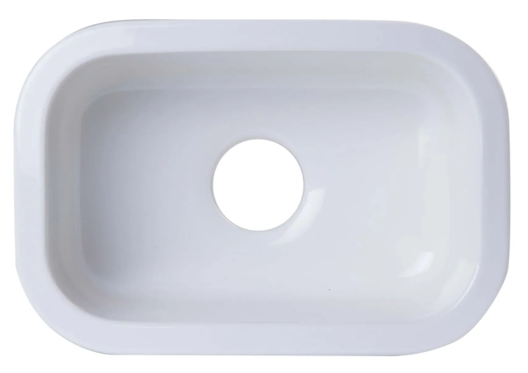 ALFI brand AB1218 Small Rectangular Fireclay Undermount or Drop In Prep / Bar Sink