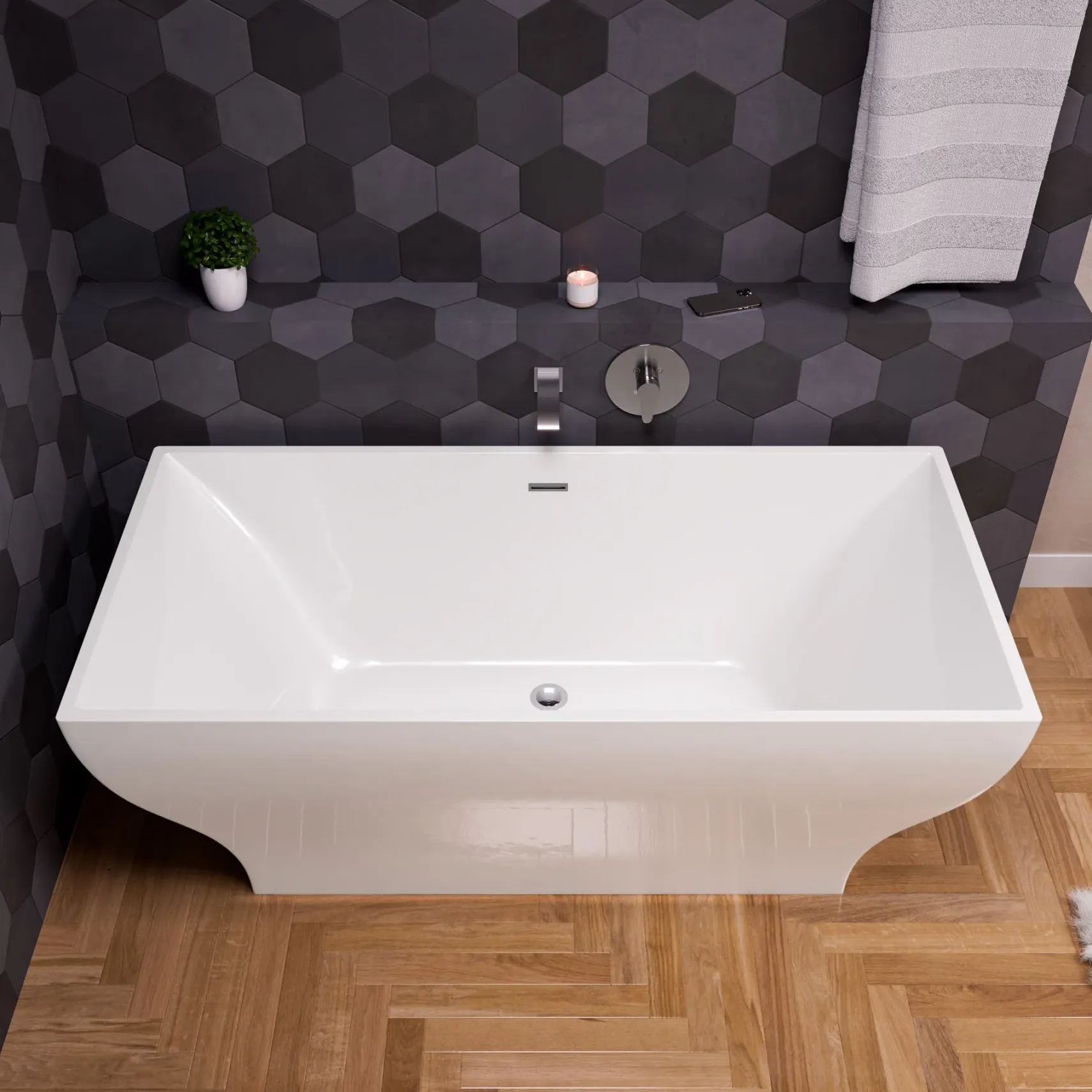 ALFI brand, AB3301-BN Brushed Nickel Wallmounted Tub Filler Bathroom Spout