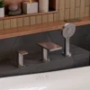 ALFI brand AB2879-BN Brushed Nickel Deck Mounted Tub Filler with Hand Held Showerhead