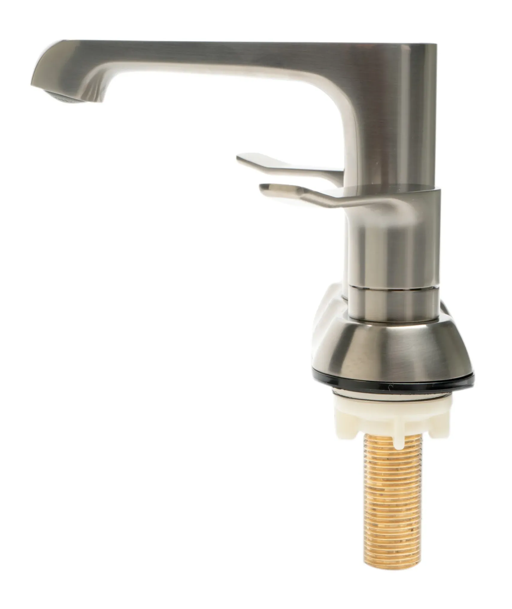 ALFI brand AB1493-BN Brushed Nickel Two-Handle 4'' Centerset Bathroom Faucet