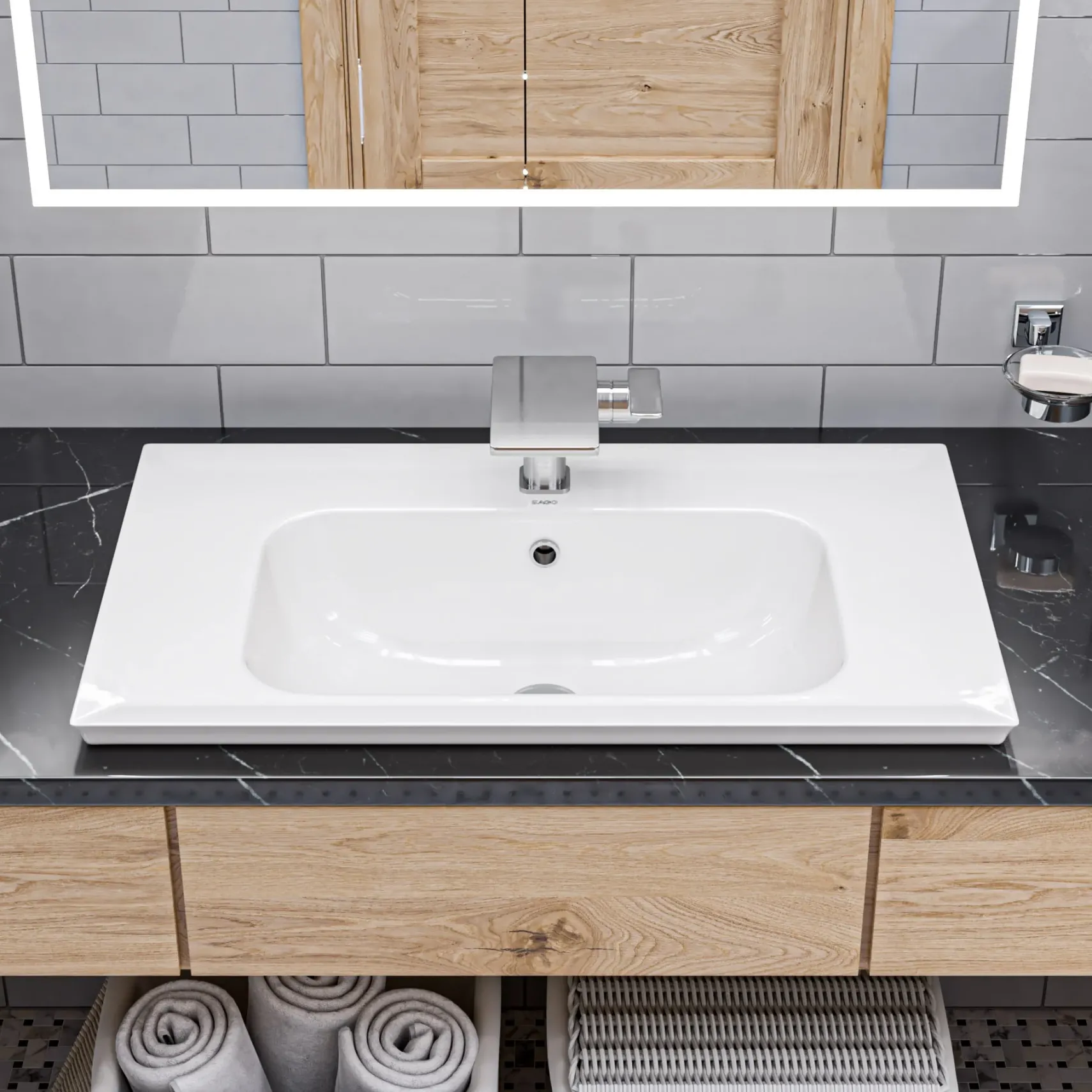 ALFI brand AB1882-BN Brushed Nickel Single-Lever Bathroom Faucet