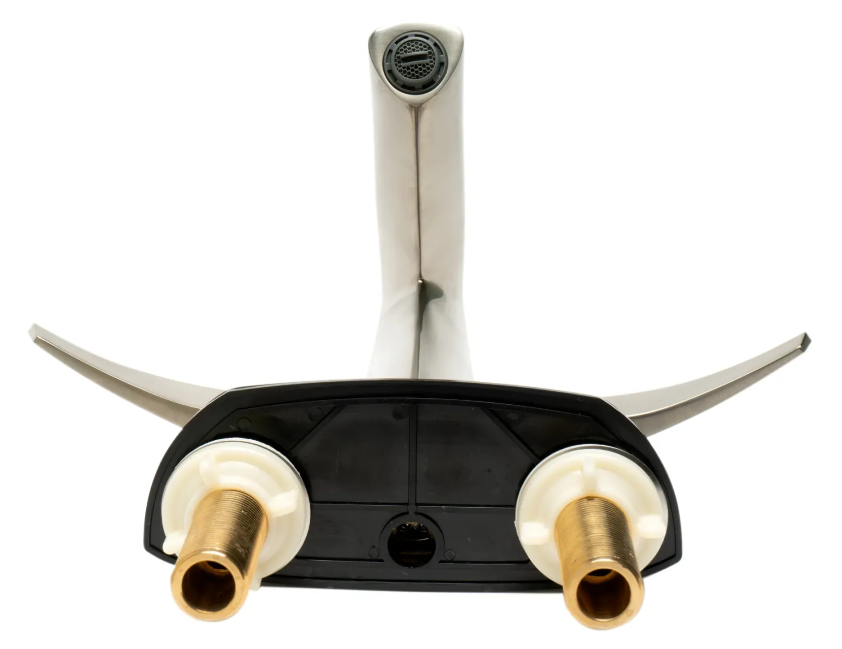 ALFI brand AB1003-BN Brushed Nickel Two-Handle 4'' Centerset Bathroom Faucet