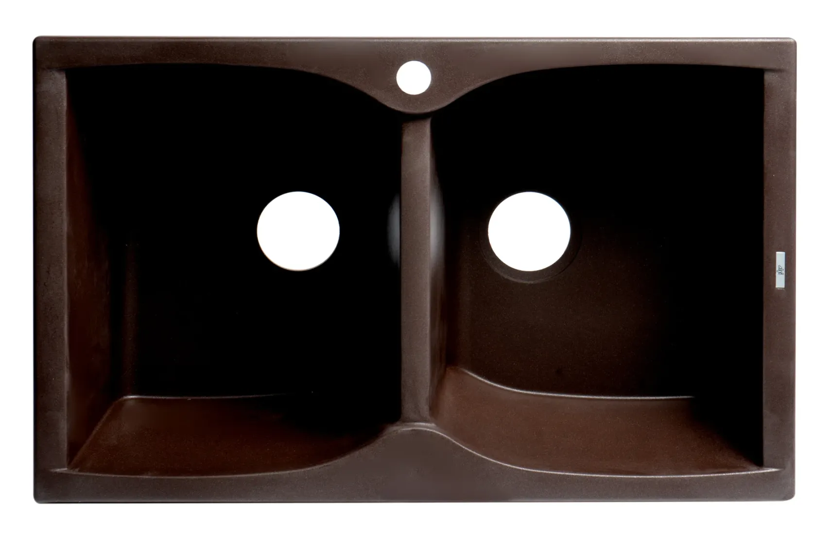 ALFI brand AB3220DI-C Chocolate 32" Drop-In Double Bowl Granite Composite Kitchen Sink