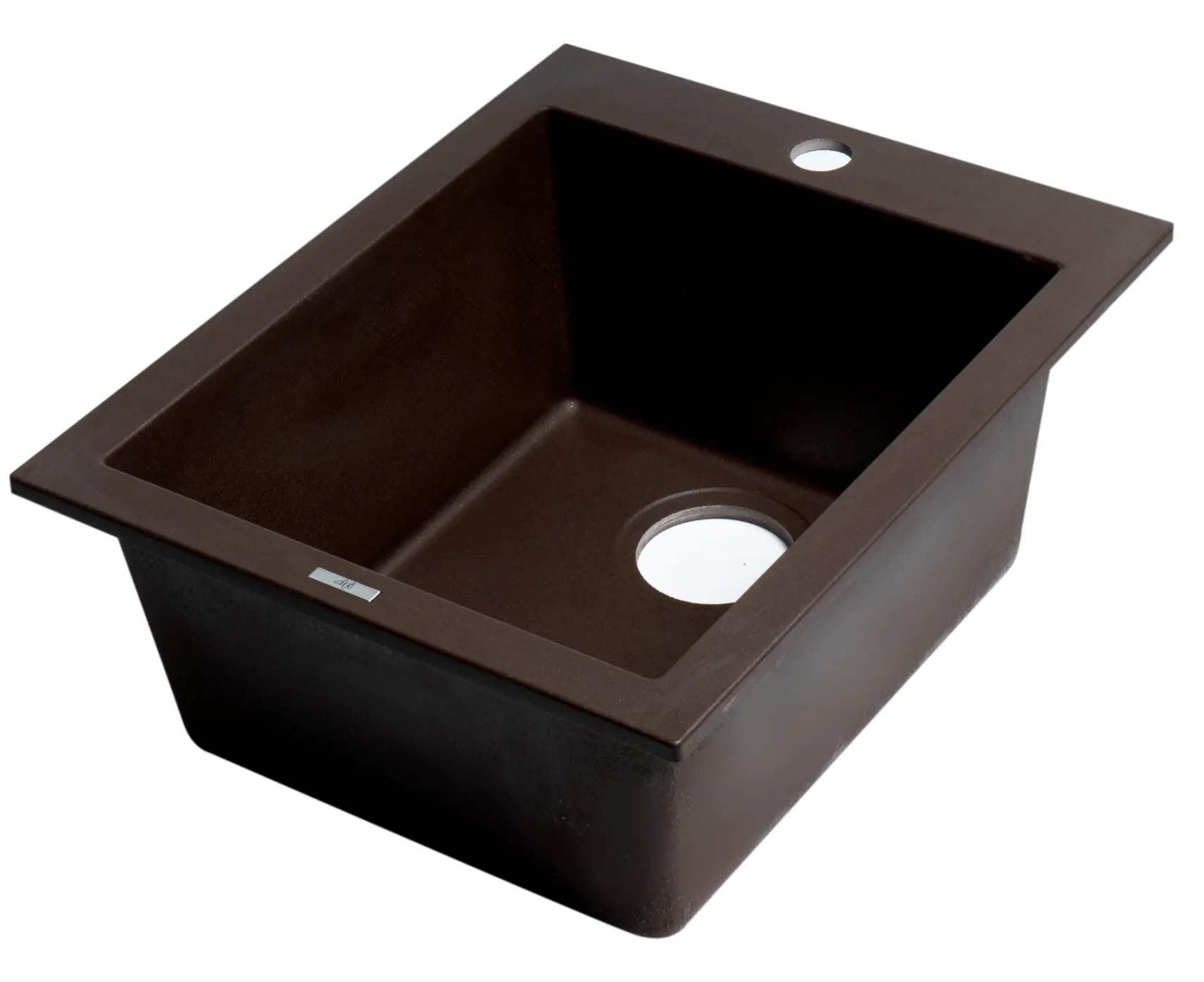 ALFI brand AB1720DI-C Chocolate 17" Drop-In Rectangular Granite Composite Kitchen Prep Sink