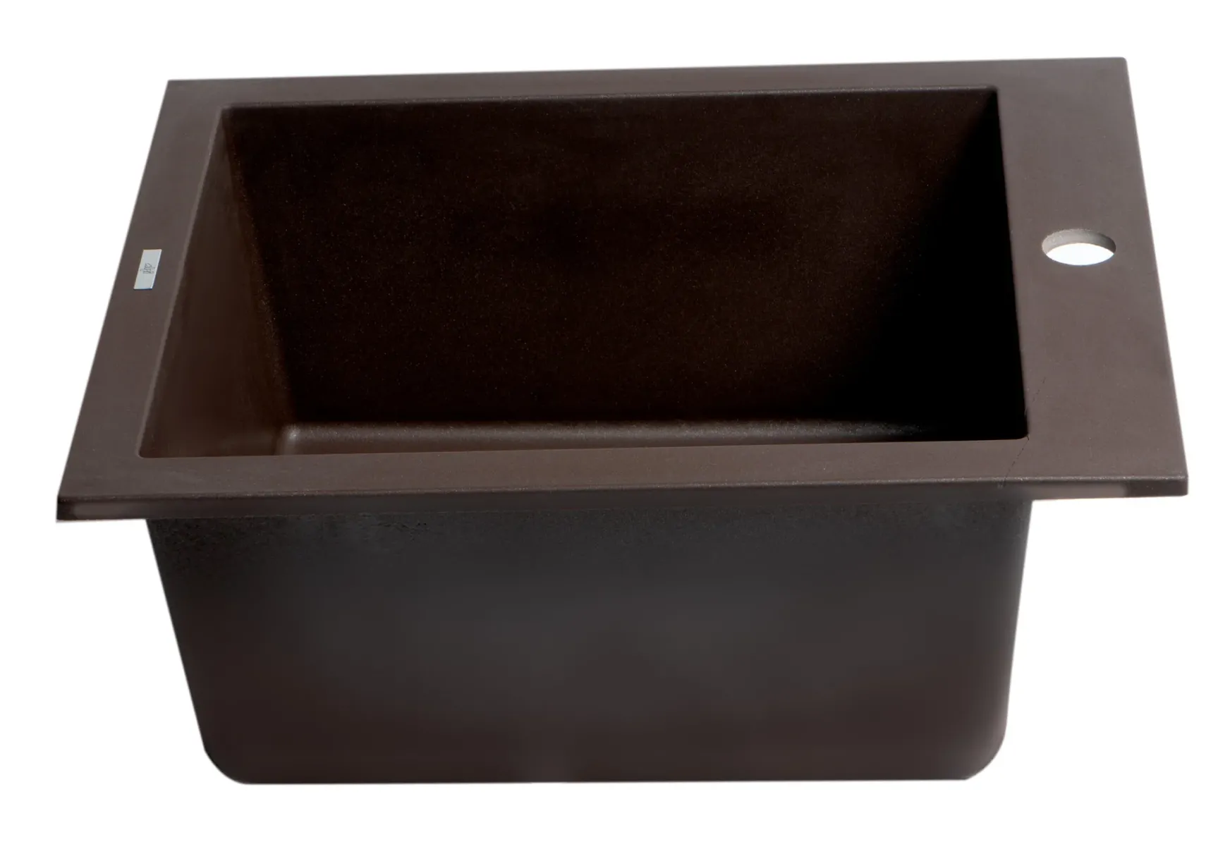 ALFI brand AB1720DI-C Chocolate 17" Drop-In Rectangular Granite Composite Kitchen Prep Sink