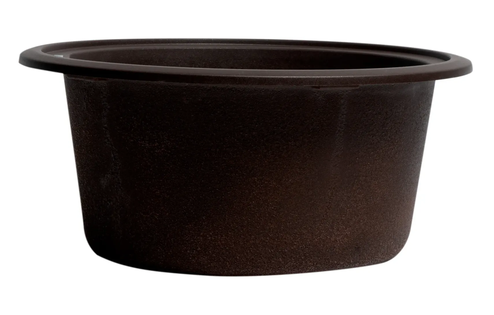 ALFI brand AB1717DI-C Chocolate 17" Drop-In Round Granite Composite Kitchen Prep Sink