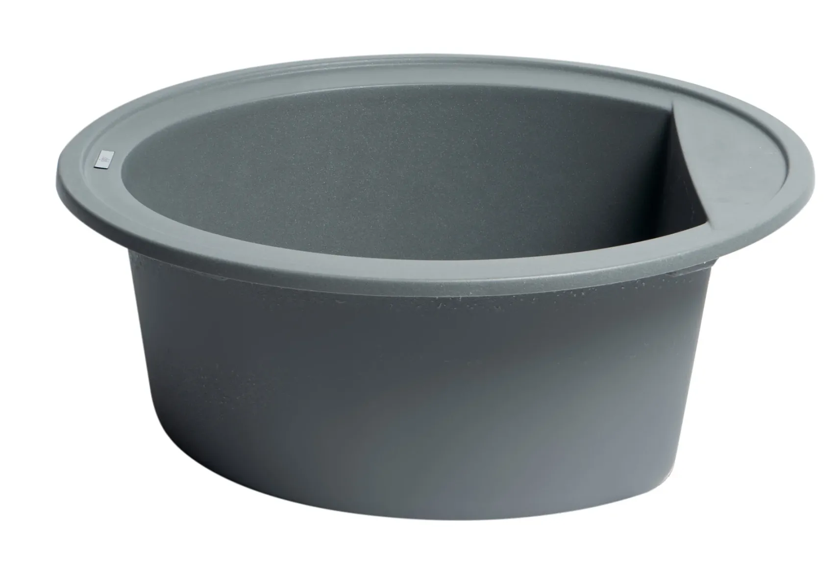 ALFI brand AB2020DI-T Titanium 20" Drop-In Round Granite Composite Kitchen Prep Sink