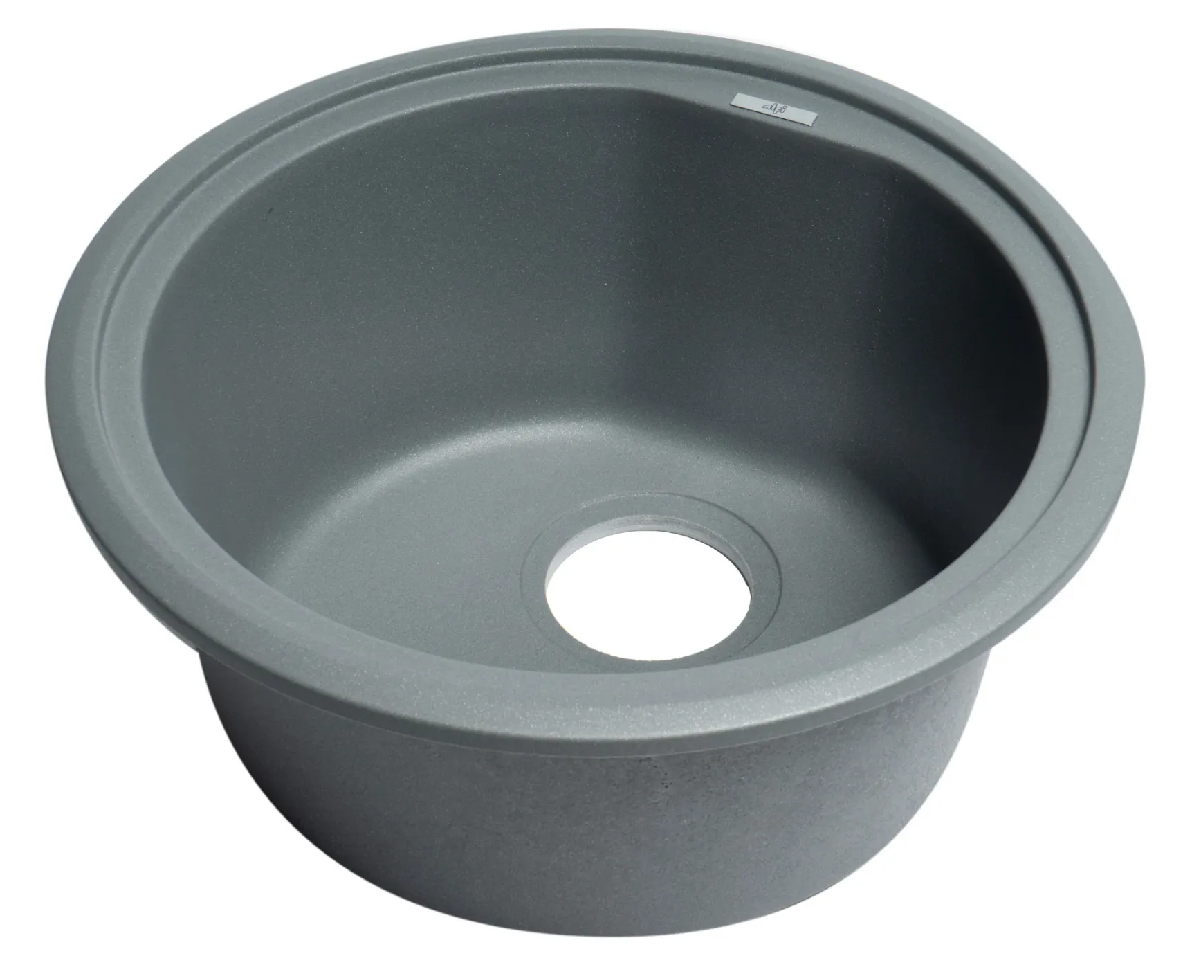 ALFI brand AB1717DI-T Titanium 17" Drop-In Round Granite Composite Kitchen Prep Sink