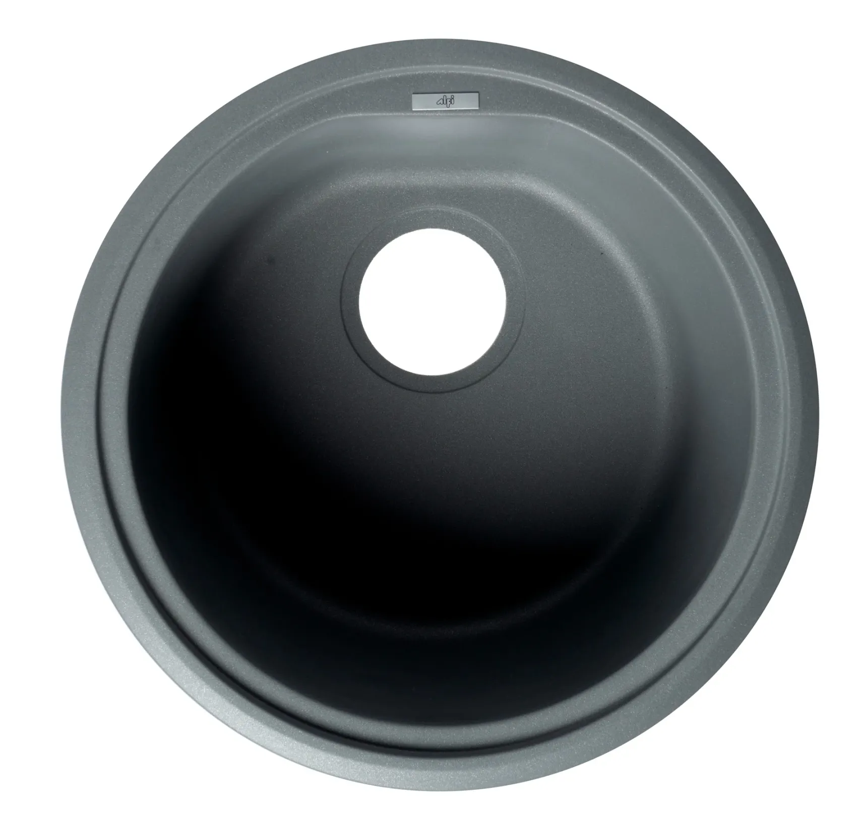 ALFI brand AB1717DI-T Titanium 17" Drop-In Round Granite Composite Kitchen Prep Sink