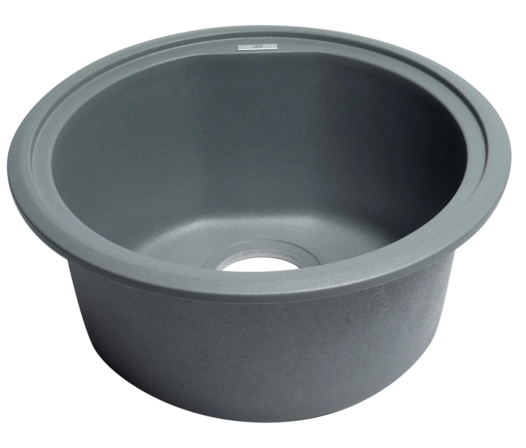 ALFI brand AB1717DI-T Titanium 17" Drop-In Round Granite Composite Kitchen Prep Sink