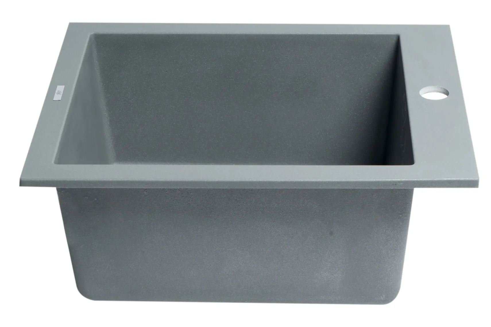 ALFI brand AB1720DI-T Titanium 17" Drop-In Rectangular Granite Composite Kitchen Prep Sink