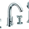 ALFI brand AB2503-PC Polished Chrome Deck Mounted Tub Filler with Hand Held Showerhead