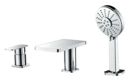 ALFI brand AB2879-PC Polished Chrome Deck Mounted Tub Filler with Hand Held Showerhead