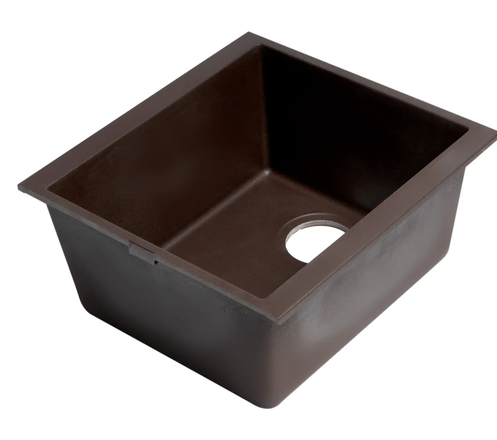 ALFI brand AB1720UM-C Chocolate 17" Undermount Rectangular Granite Composite Kitchen Prep Sink