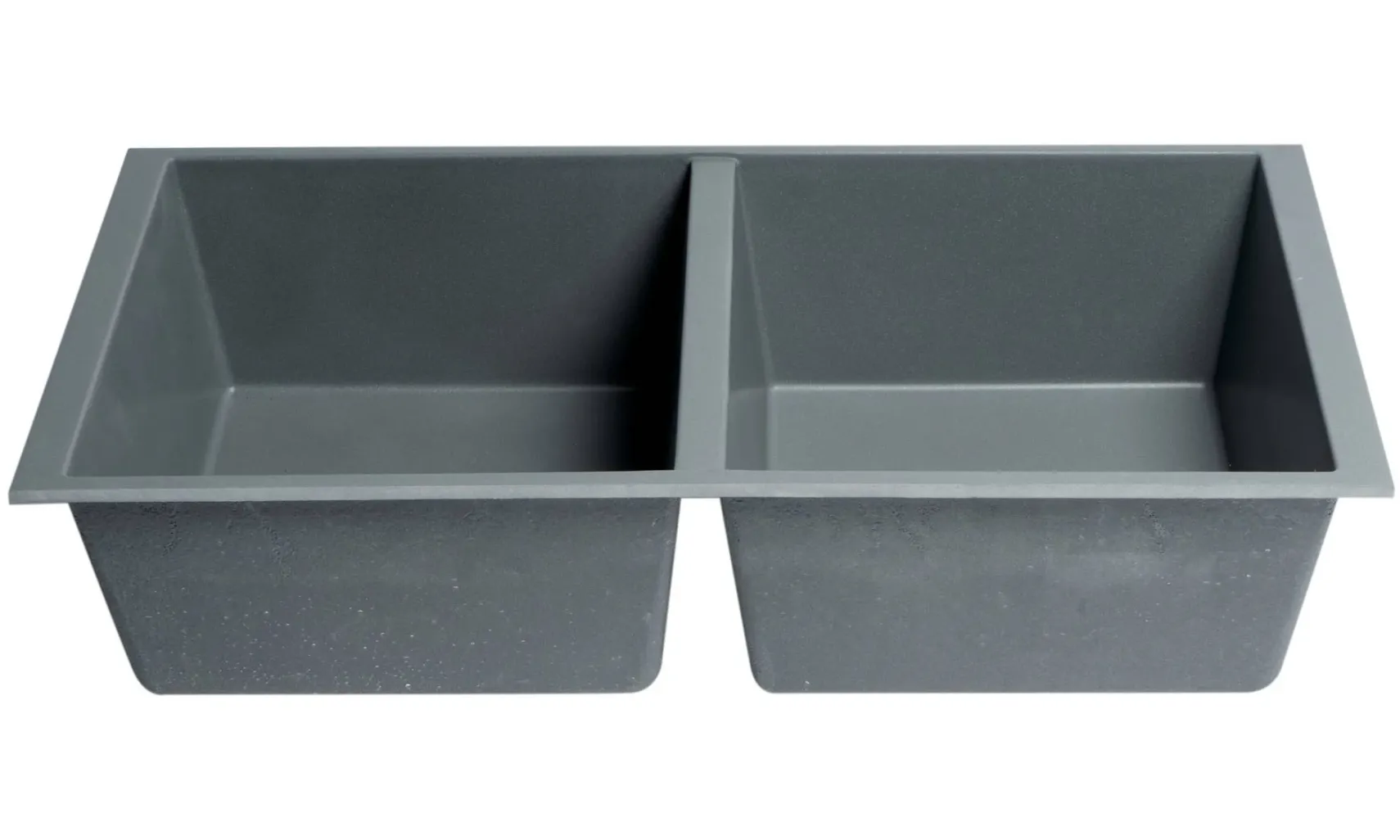ALFI brand AB3420UM-T Titanium 34" Undermount Double Bowl Granite Composite Kitchen Sink