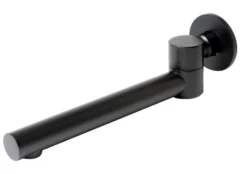 ALFI brand Brass, AB6601-BM Black Matte Round Foldable Tub Spout