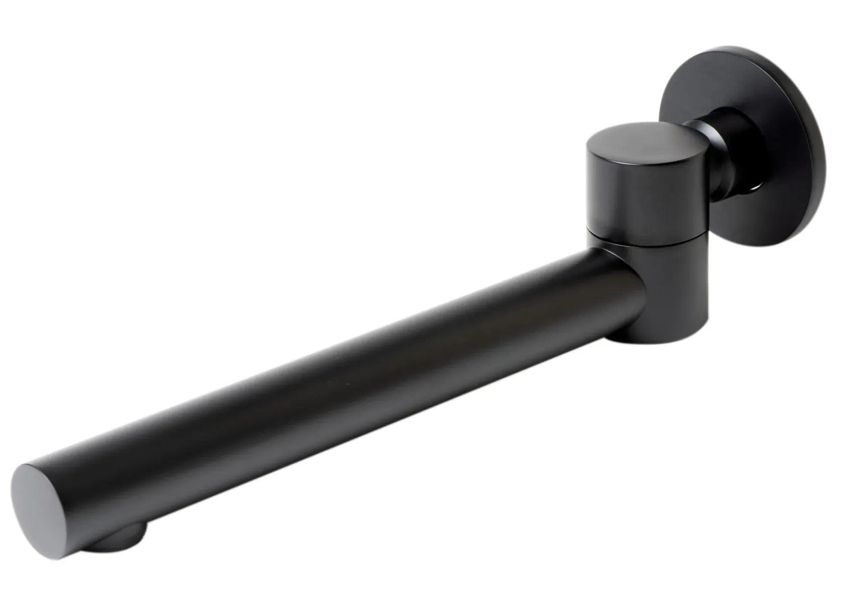 ALFI brand Brass, AB6601-BM Black Matte Round Foldable Tub Spout