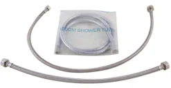 ALFI brand Brass, AB2464-BN Brushed Nickel Deck Mounted 3 Hole Tub Filler & Shower Head