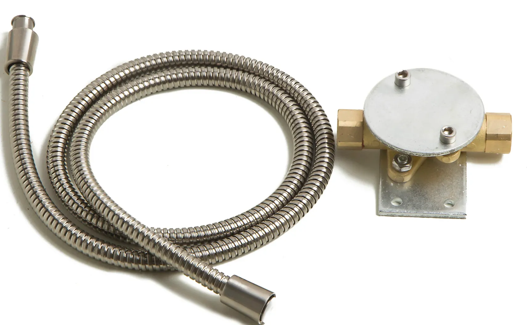 ALFI brand Brass, AB2758-BN Brushed Nickel Floor Mounted Tub Filler + Mixer /w additional Hand Held Shower Head