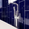 ALFI brand Brass, AB2180-BN Brushed Nickel Single Lever Floor Mounted Tub Filler Mixer w Hand Held Shower Head
