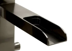 ALFI brand Brass, AB2843-BN Brushed Nickel Single Hole Floor Mounted Waterfall Tub Filler