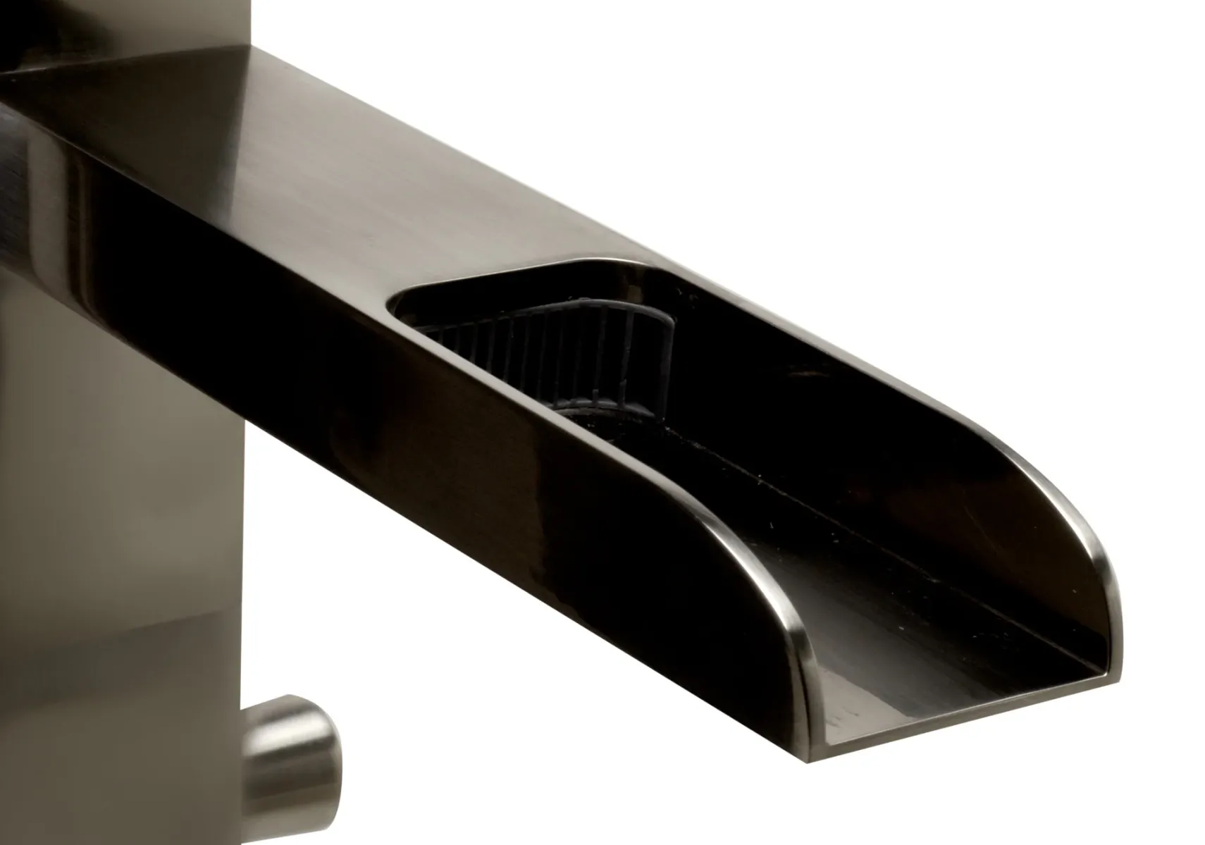 ALFI brand Brass, AB2843-BN Brushed Nickel Single Hole Floor Mounted Waterfall Tub Filler