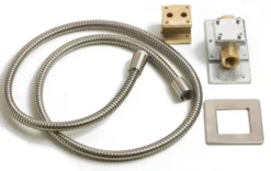 ALFI brand Brass, AB2728-BN Brushed Nickel Floor Mounted Tub Filler + Mixer /w additional Hand Held Shower Head