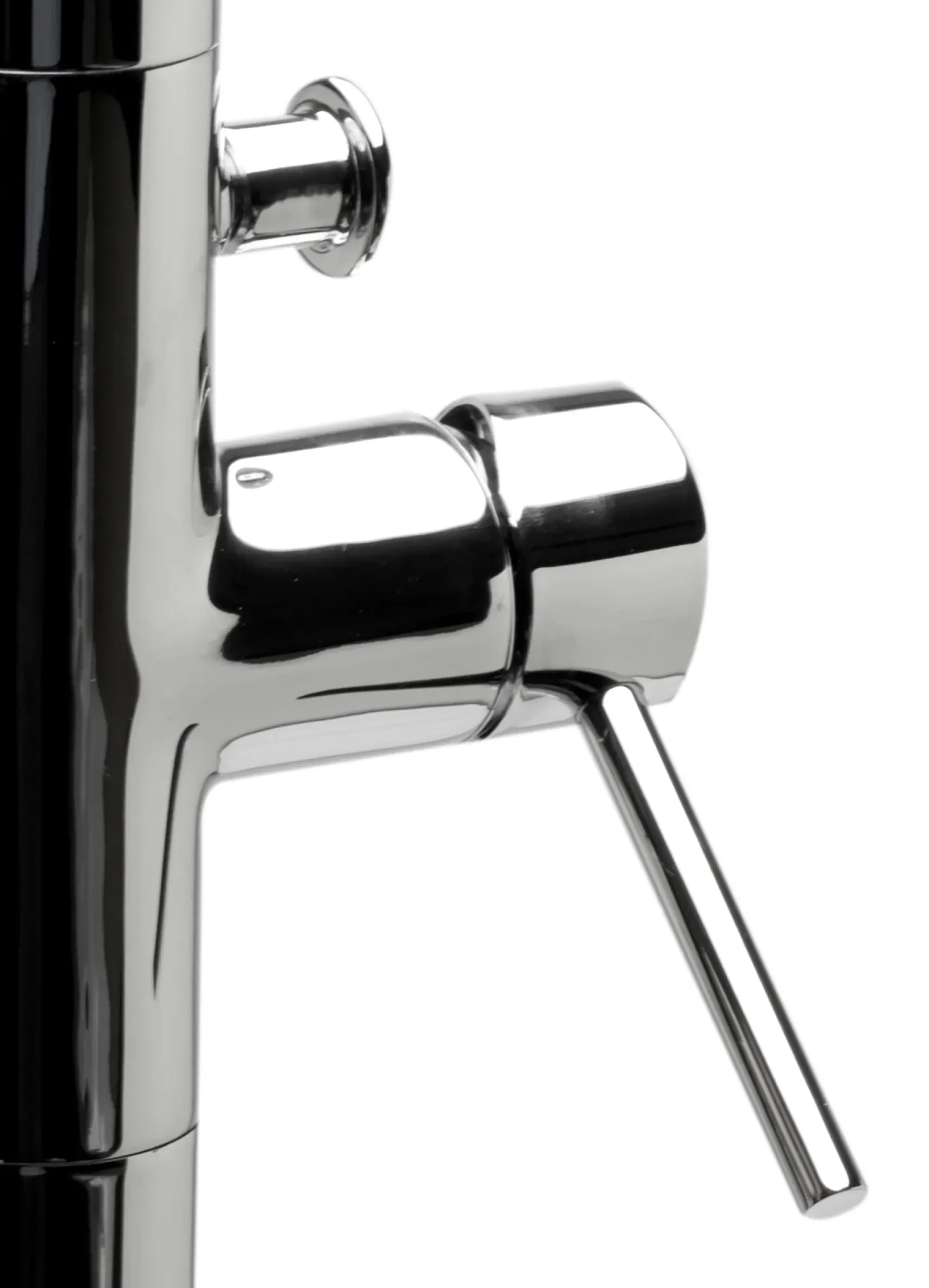 ALFI brand Brass, AB2534-PC Polished Chrome Single Lever Floor Mounted Tub Filler Mixer w Hand Held Shower Head