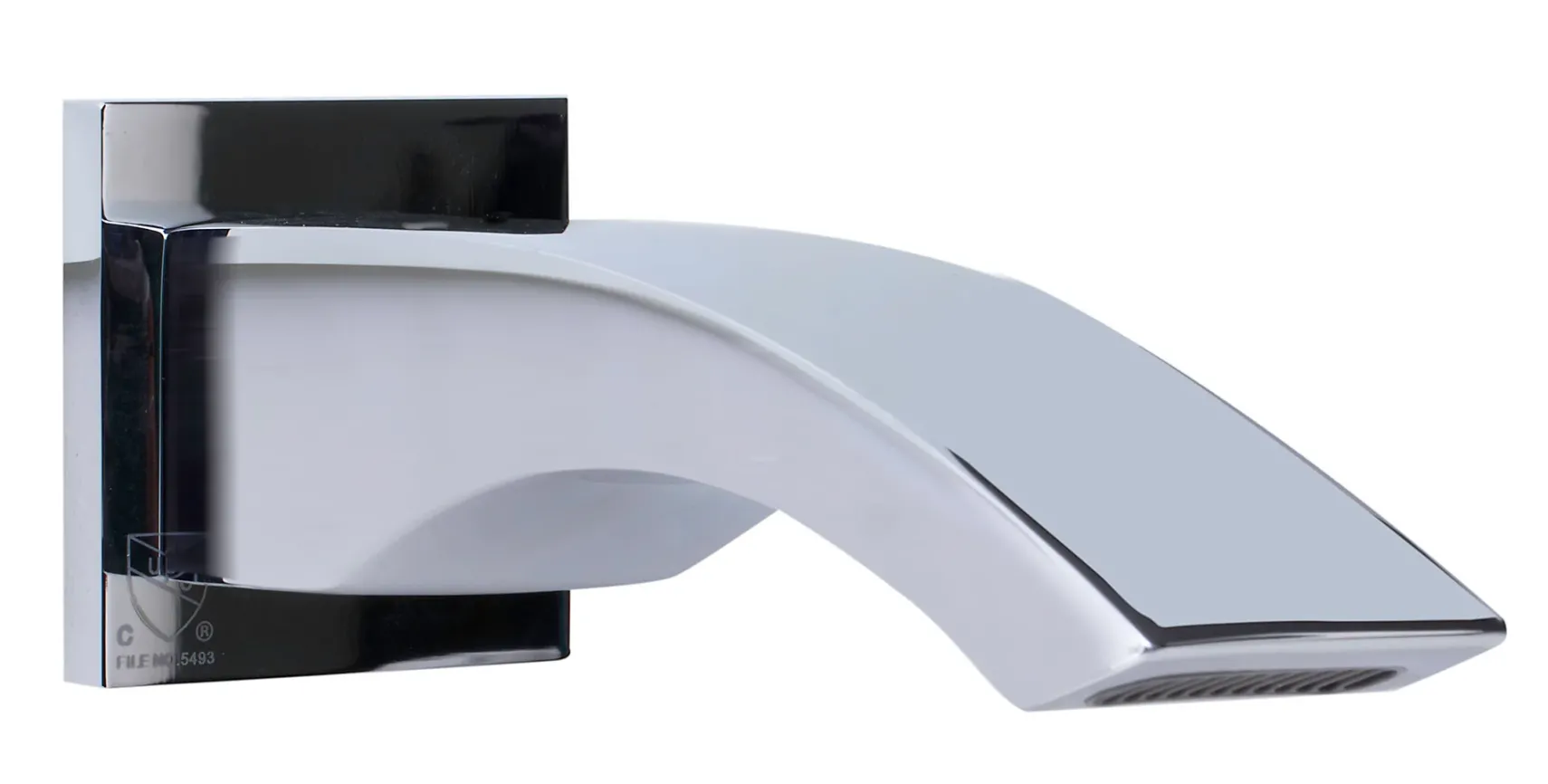 ALFI brand Brass, AB3301-PC Polished Chrome Curved Wallmounted Tub Filler Bathroom Spout