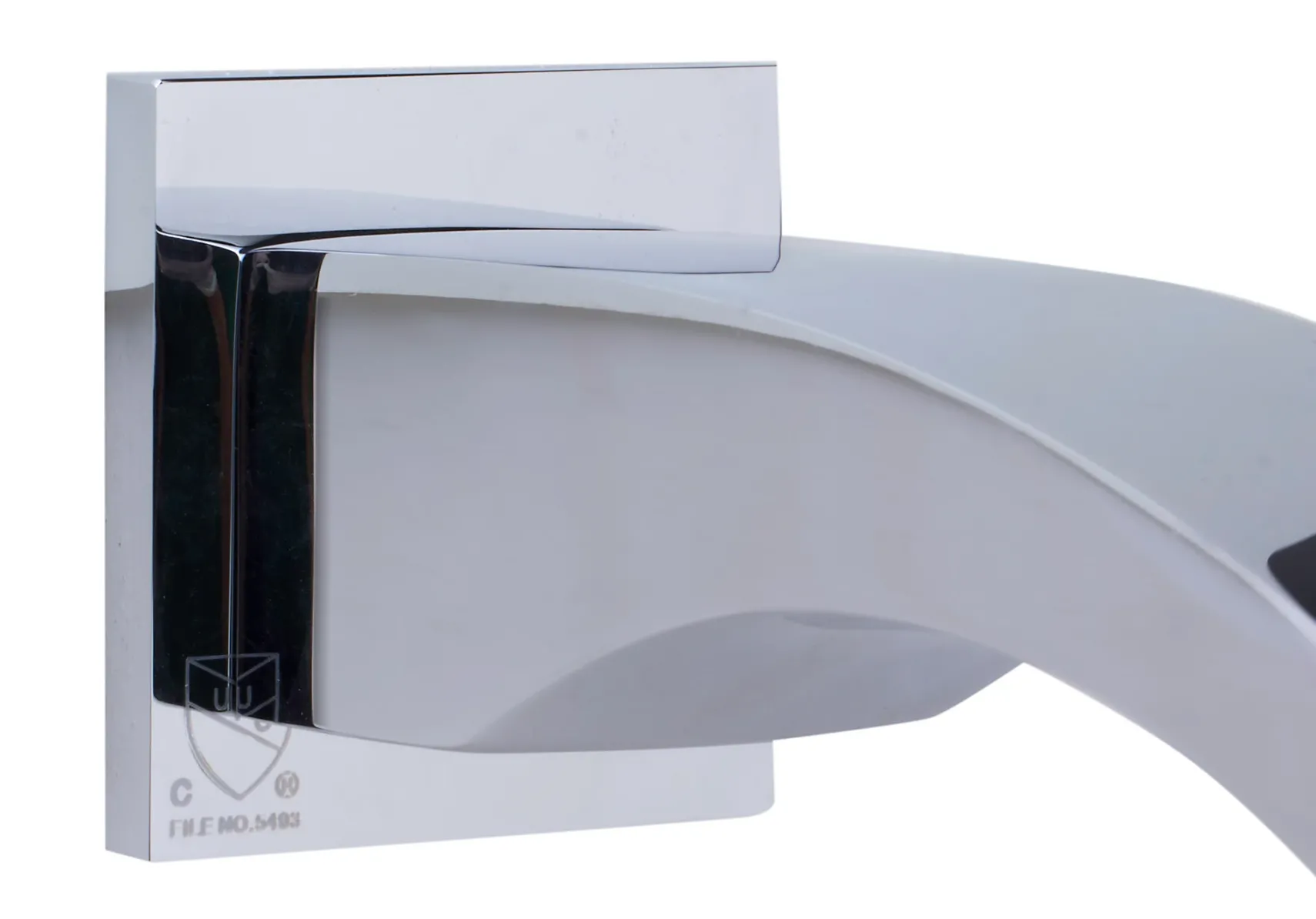 ALFI brand Brass, AB3301-PC Polished Chrome Curved Wallmounted Tub Filler Bathroom Spout