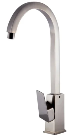 ALFI Brushed Nickel Gooseneck Single Hole Bathroom Faucet, AB3470-BN